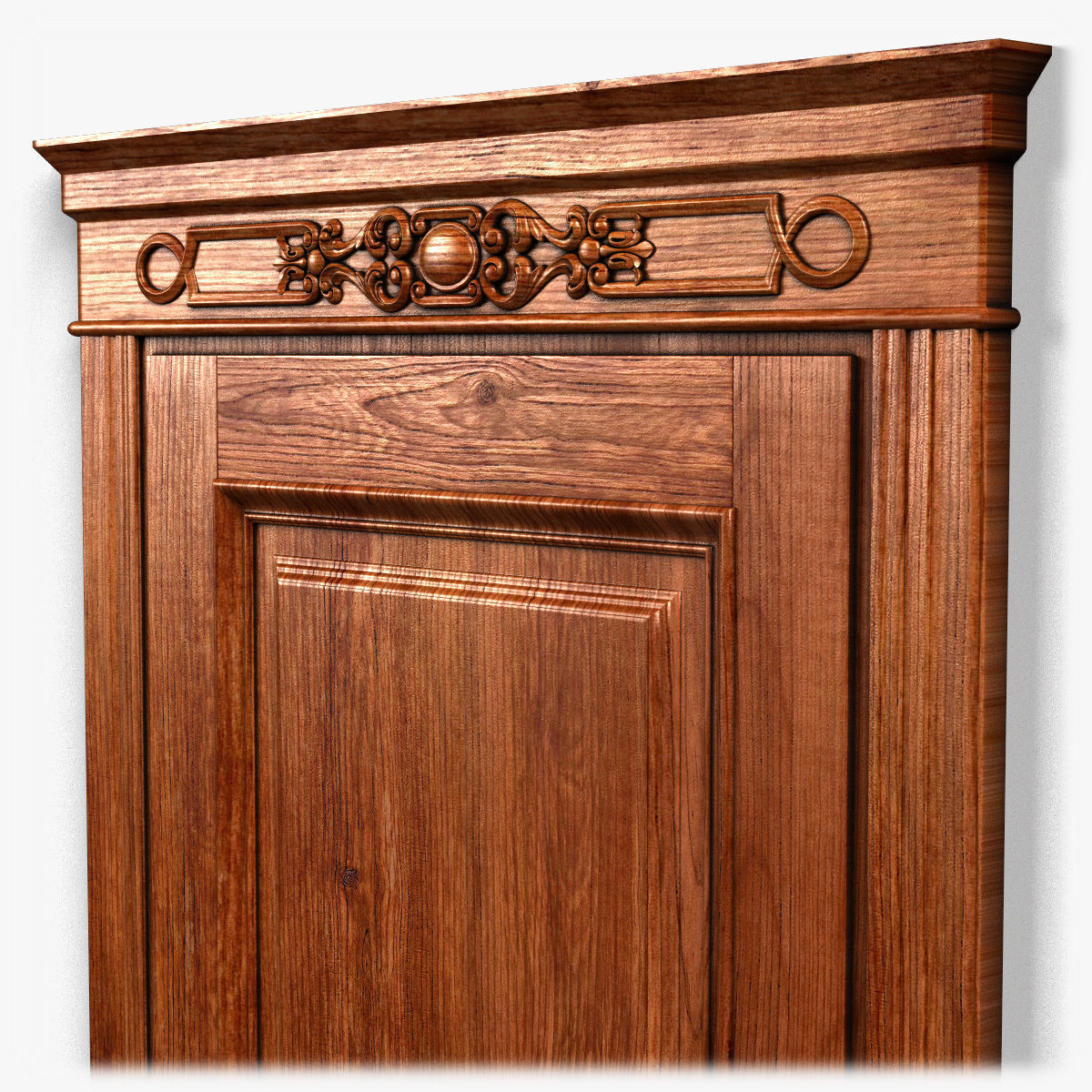 Door0035 wooden door 3D model_2