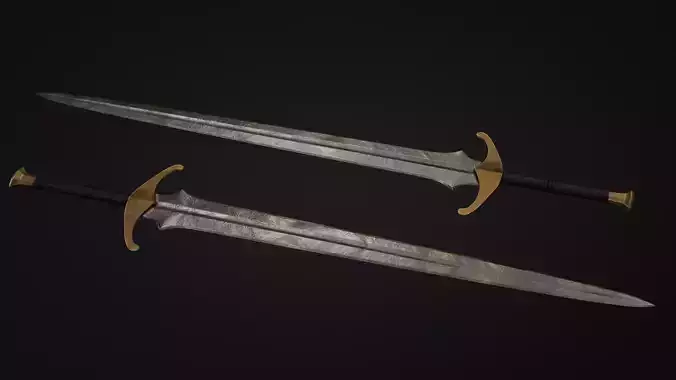 Medieval Sword 3D Model Low-poly 3D model