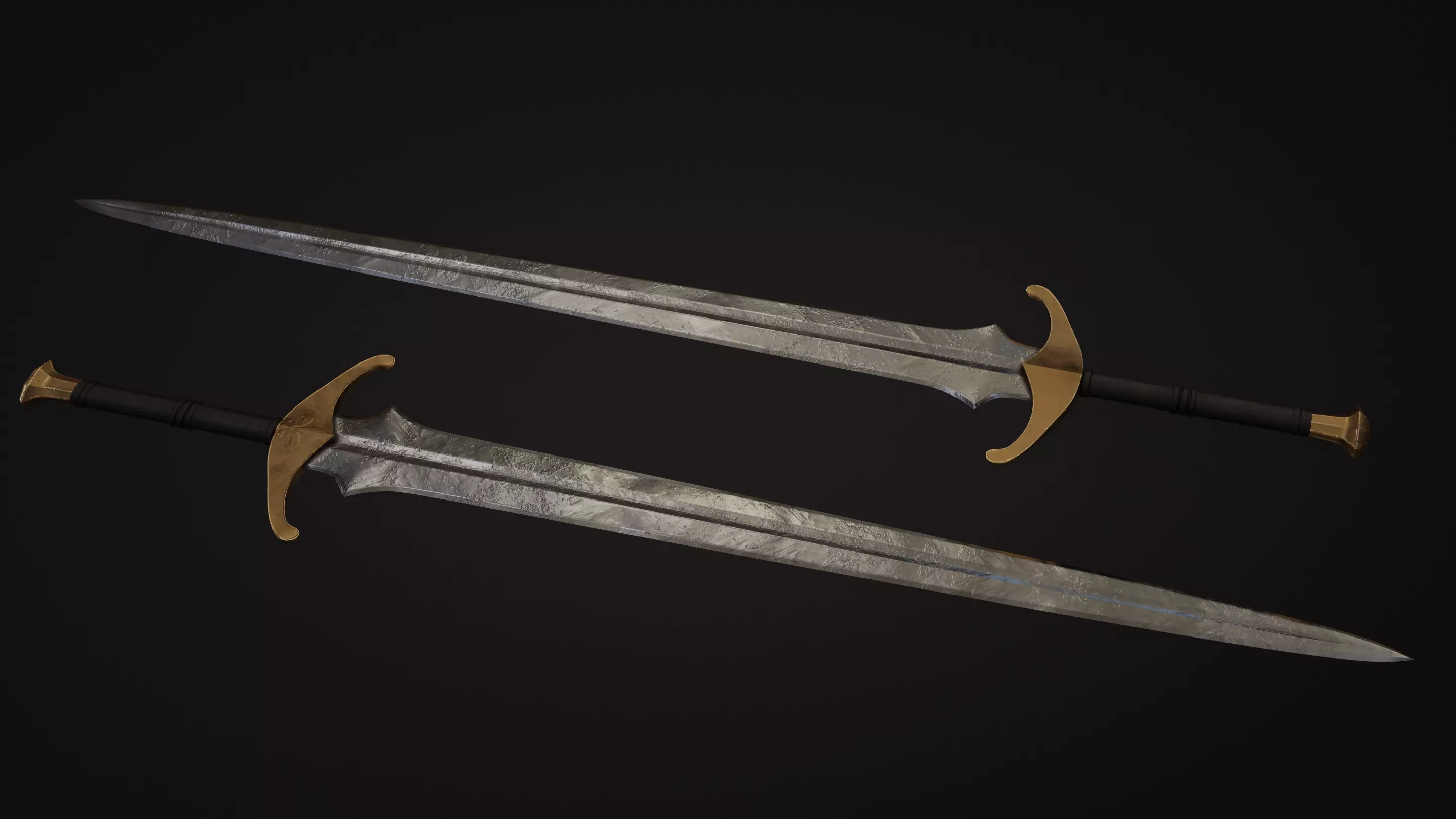 Medieval Sword 3D Model Low-poly 3D model_0