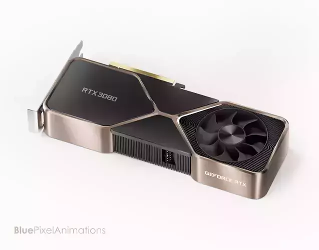 RTX 3080 Founders Edition NVIDIA 3D model RTX 3080 Founders Edition NVIDIA 3D model