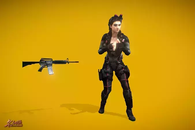 Battle Royale Night Spy Low-poly 3D model
