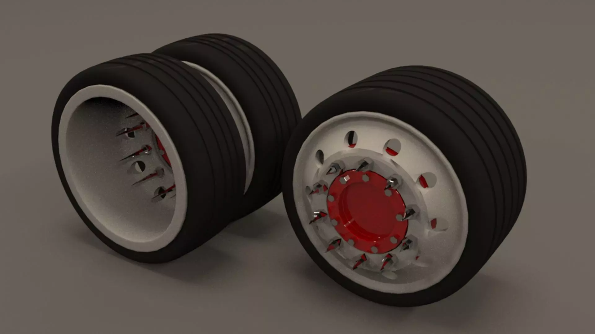 truck wheels rims model and stl 3D print model_0