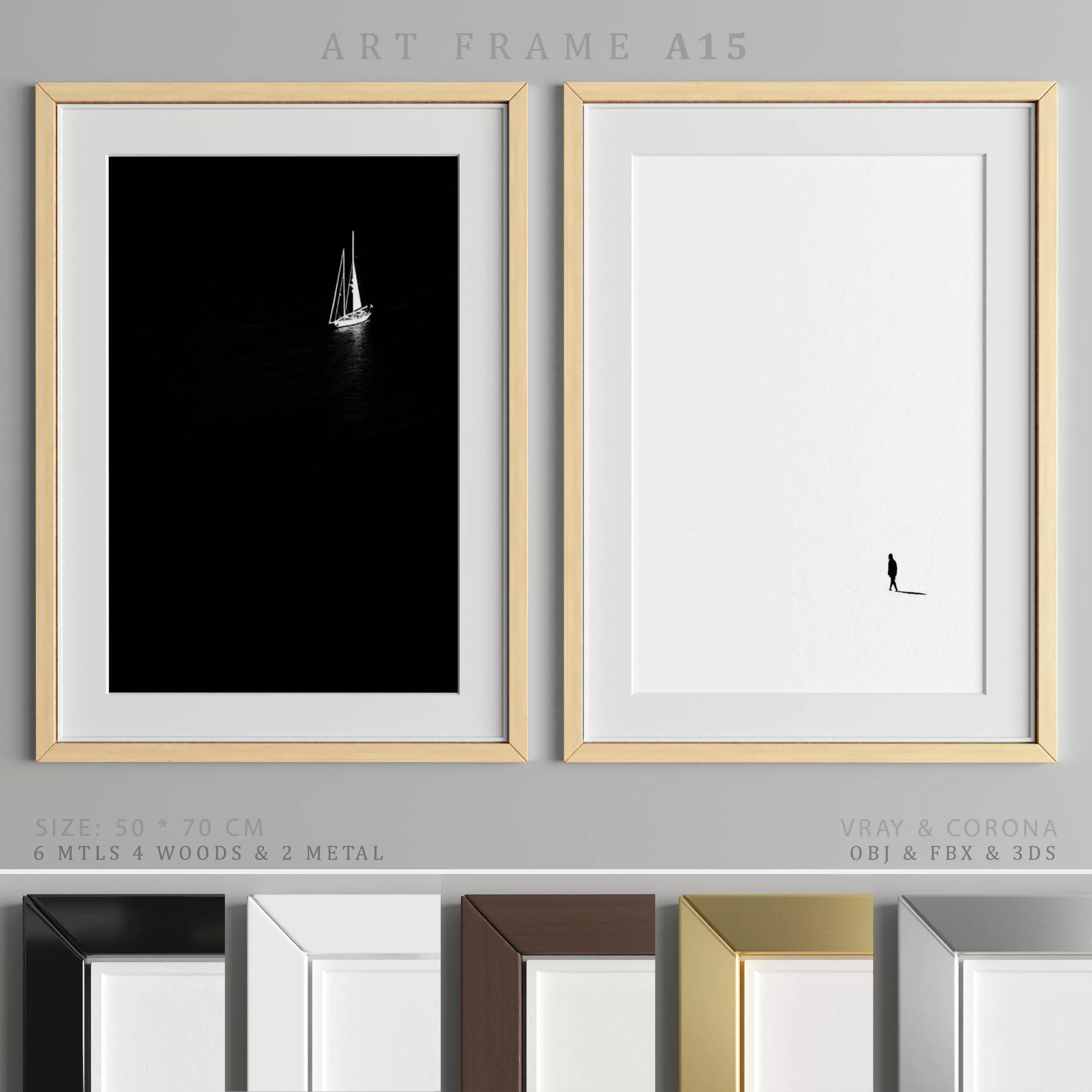 Art Frame A15 Low-poly 3D model_0