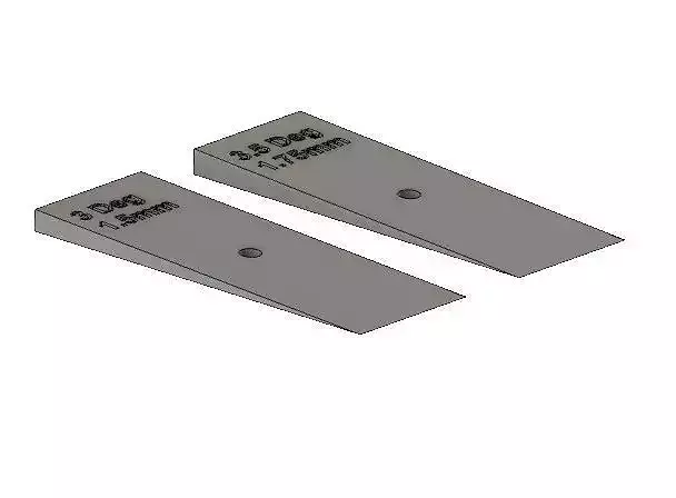 Model Railway Curve Camber Wedges lots of angles - Resin and FDM 3D print model