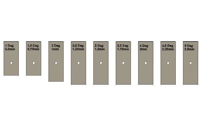Model Railway Curve Camber Wedges lots of angles - Resin and FDM 3D print model_4