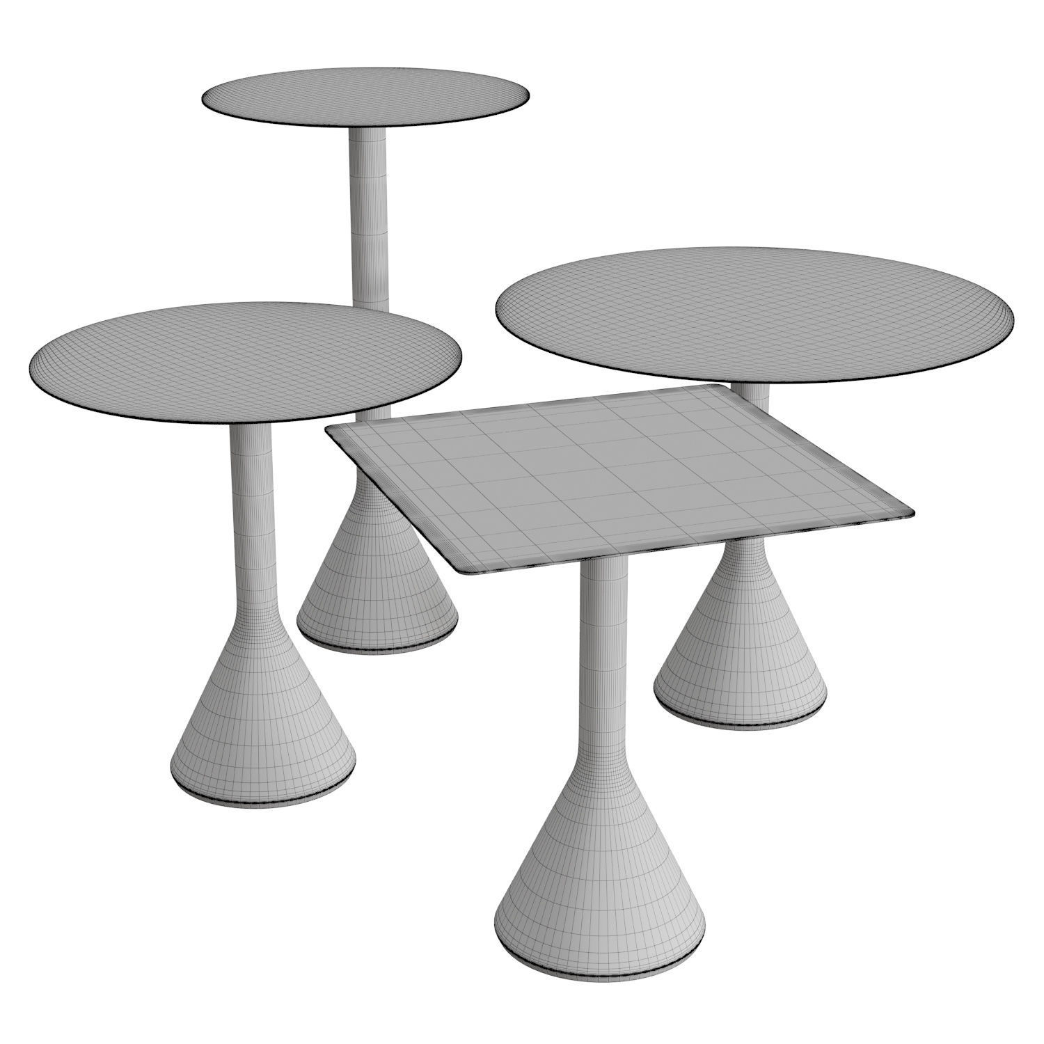 Palissade Cone Table 3D model_4