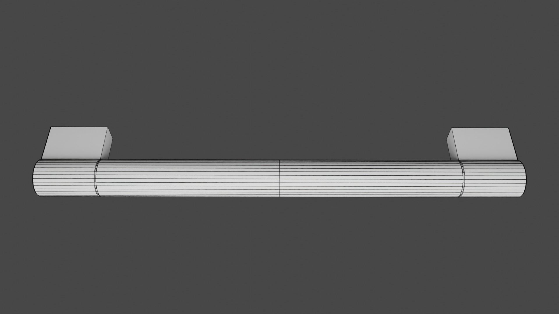 Straight Metallic Modern Drawer Furniture Handle Free 3D model_5