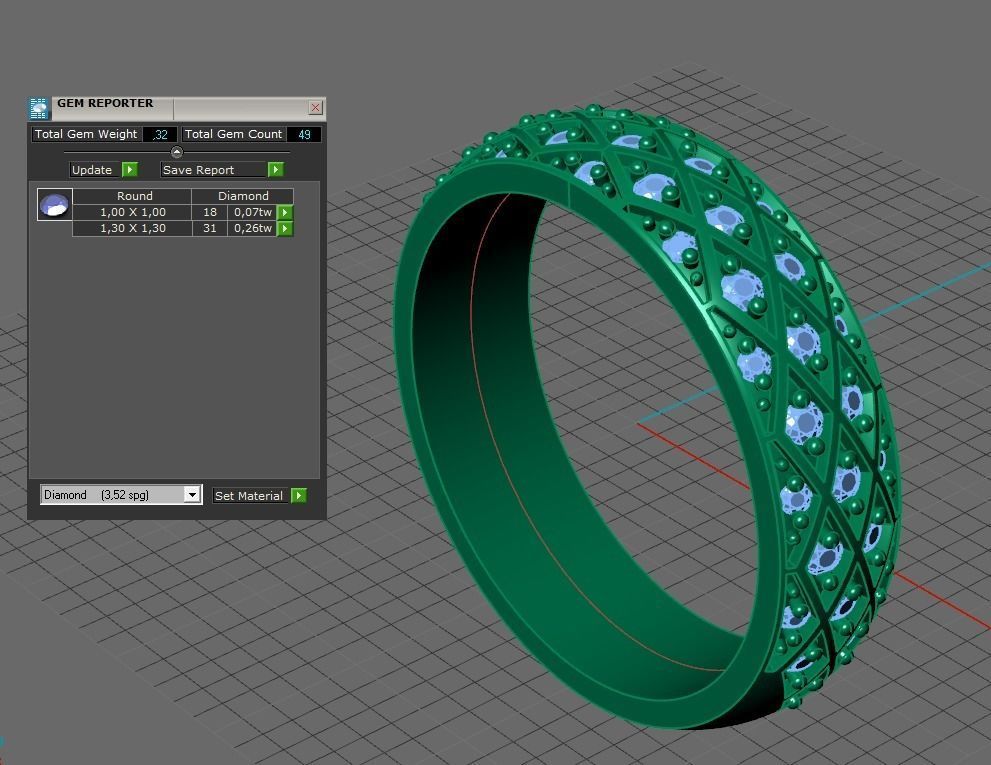 wedding ring with diamonds 3D print model_14