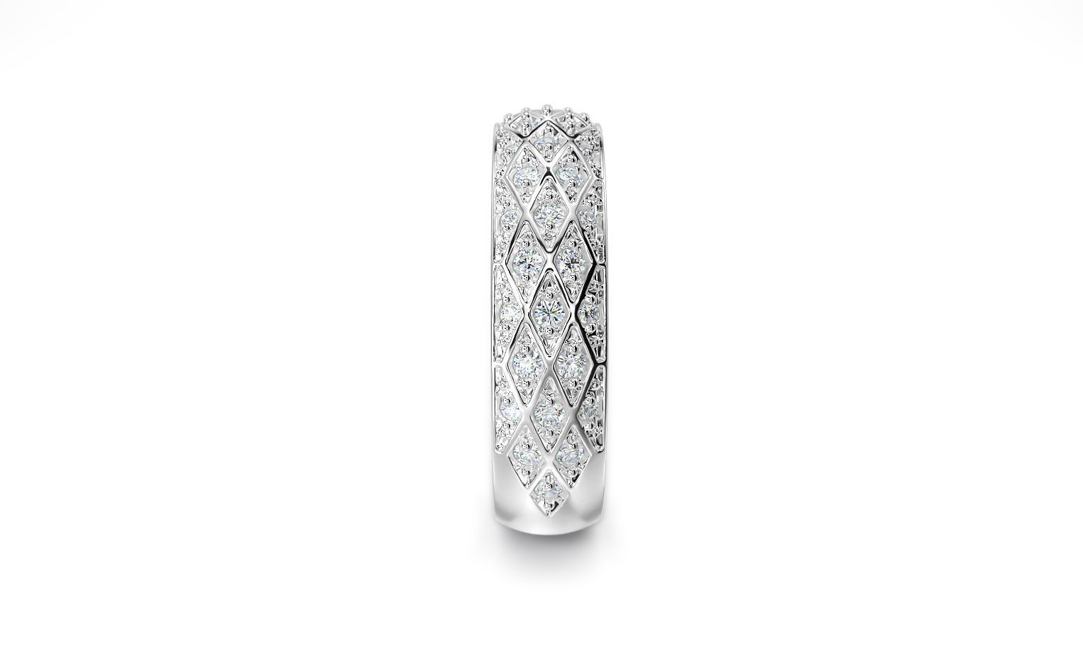 wedding ring with diamonds 3D print model_3