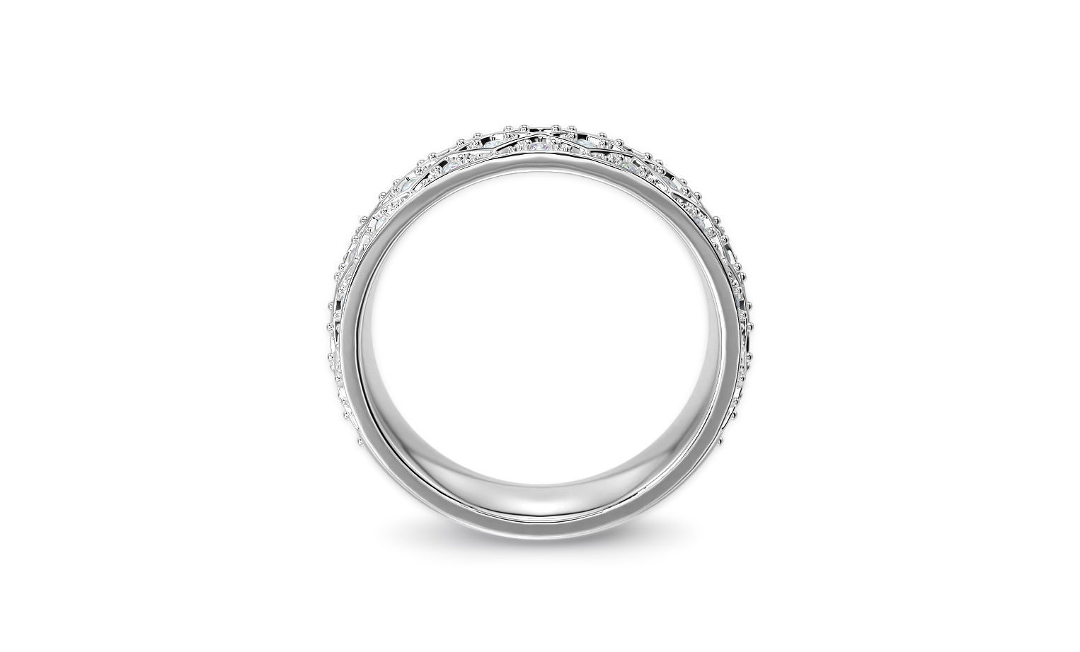 wedding ring with diamonds 3D print model_2