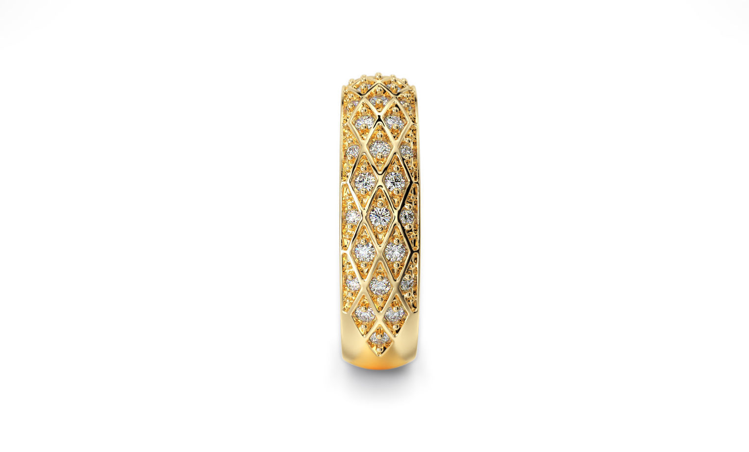 wedding ring with diamonds 3D print model_5
