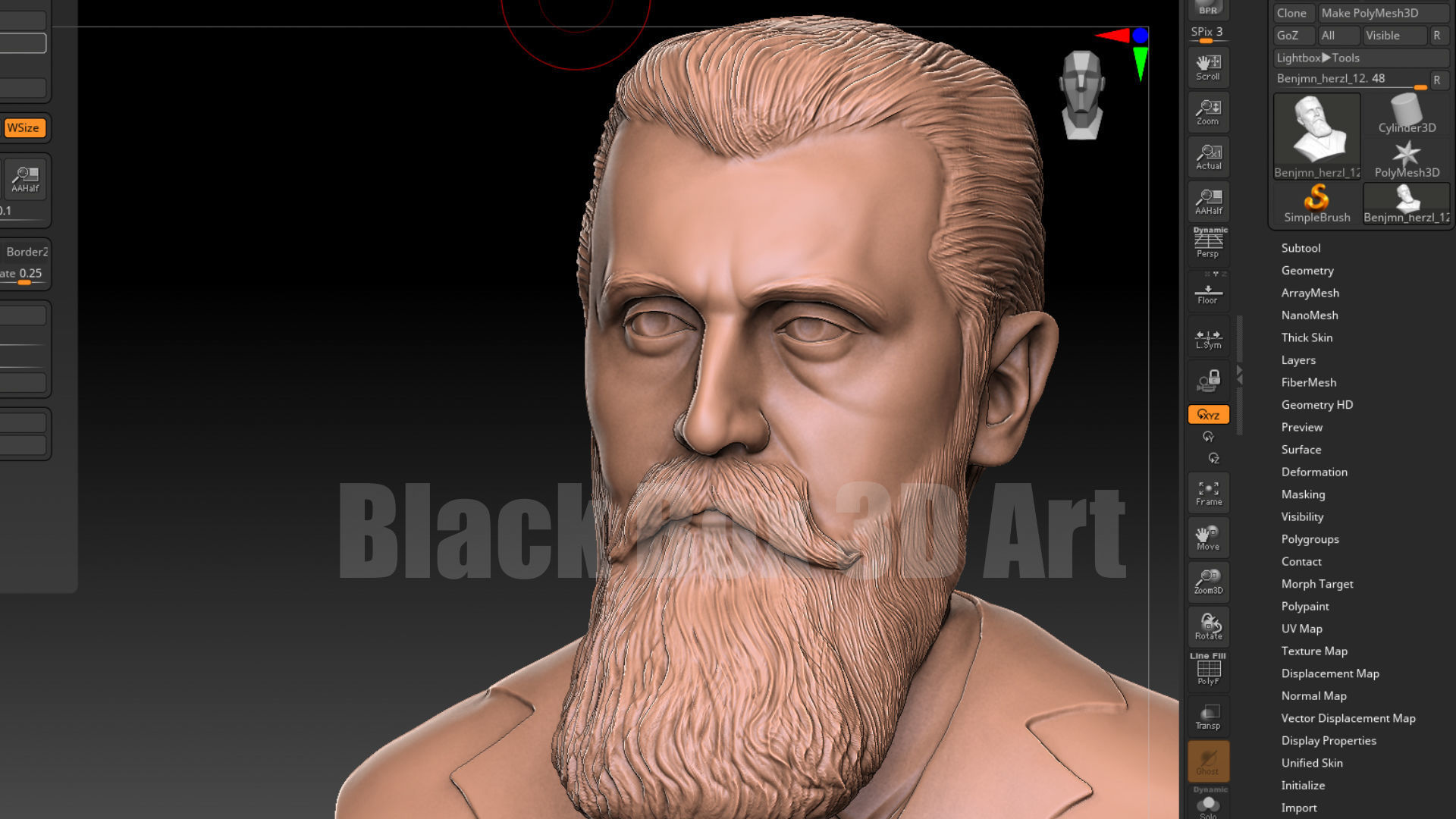 Theodor Herzl BENJAMIN HERZL 3D print model_11
