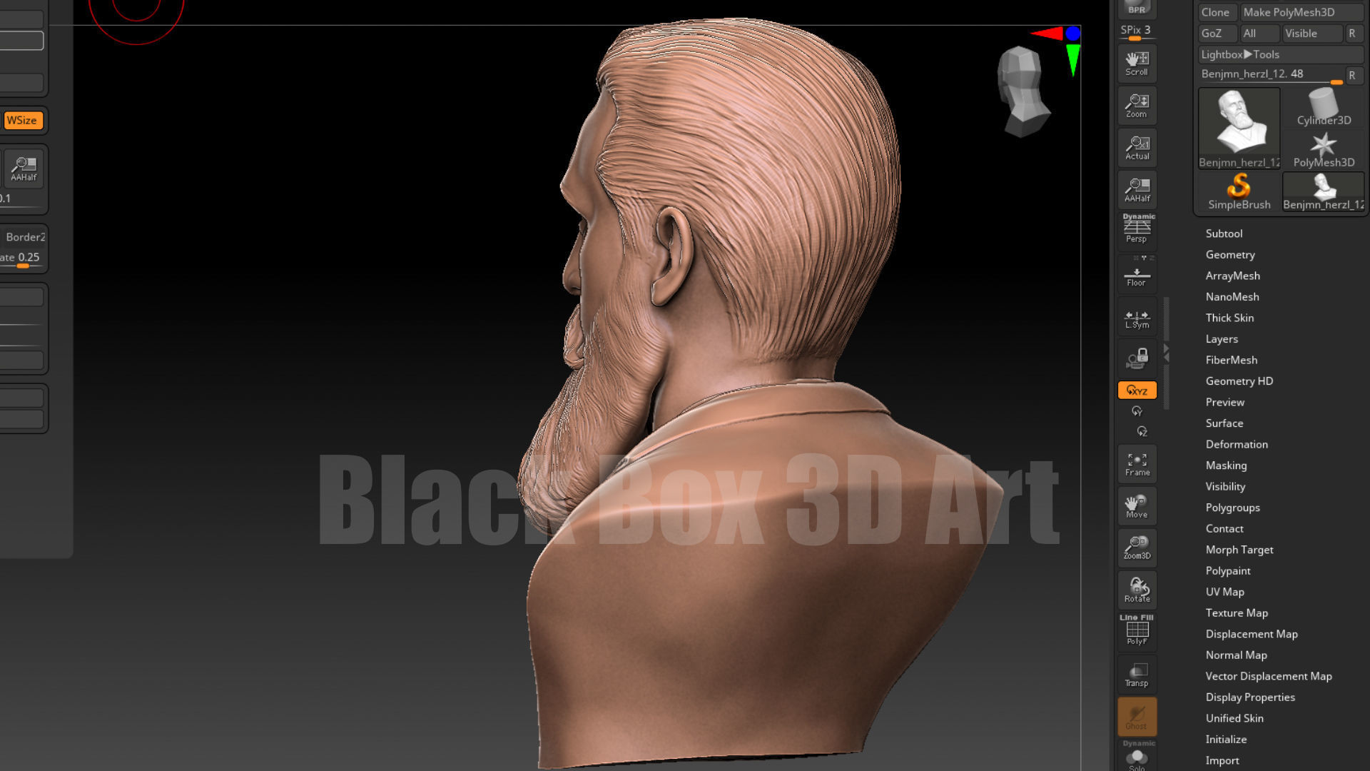 Theodor Herzl BENJAMIN HERZL 3D print model_4