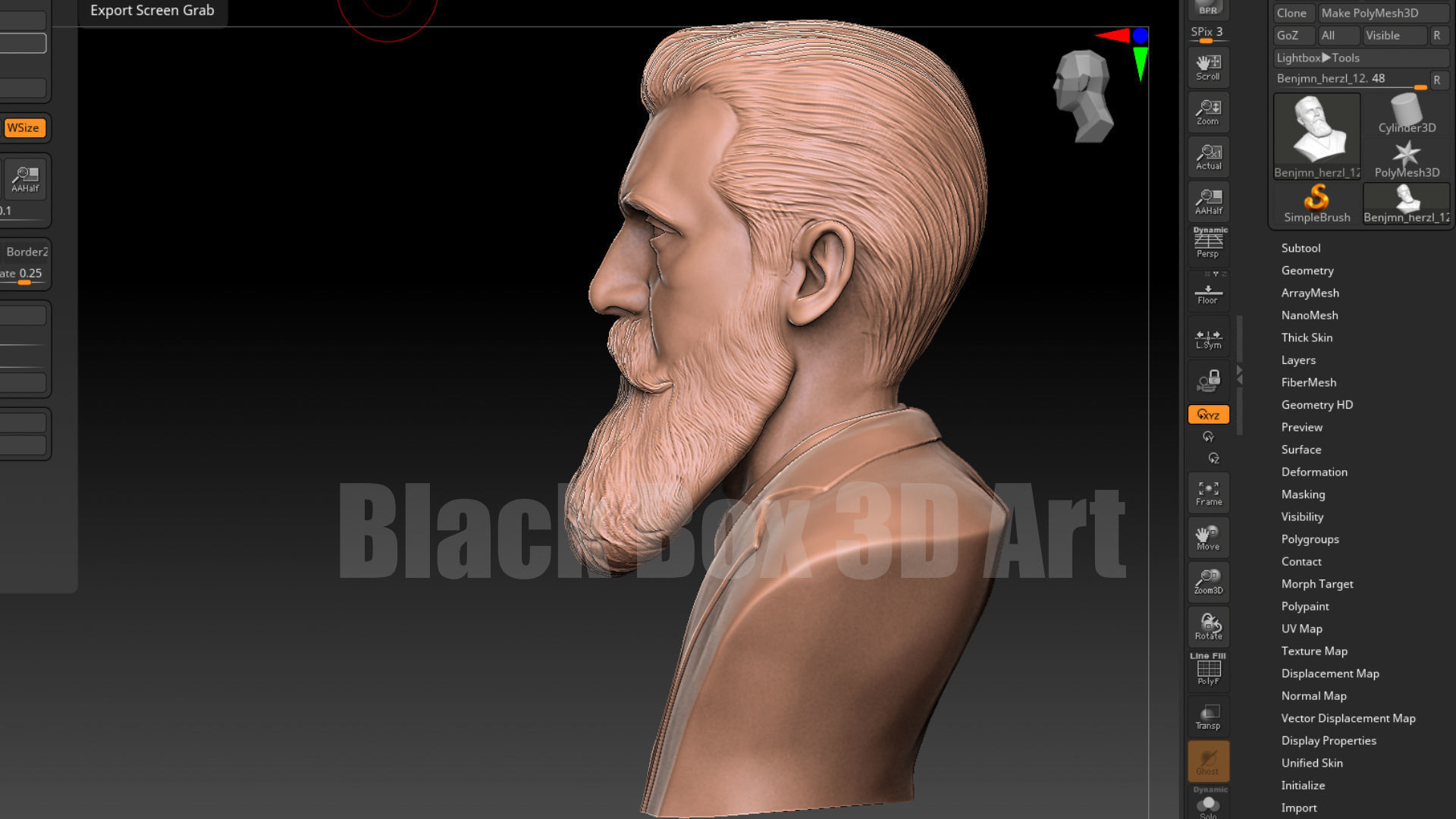 Theodor Herzl BENJAMIN HERZL 3D print model_3