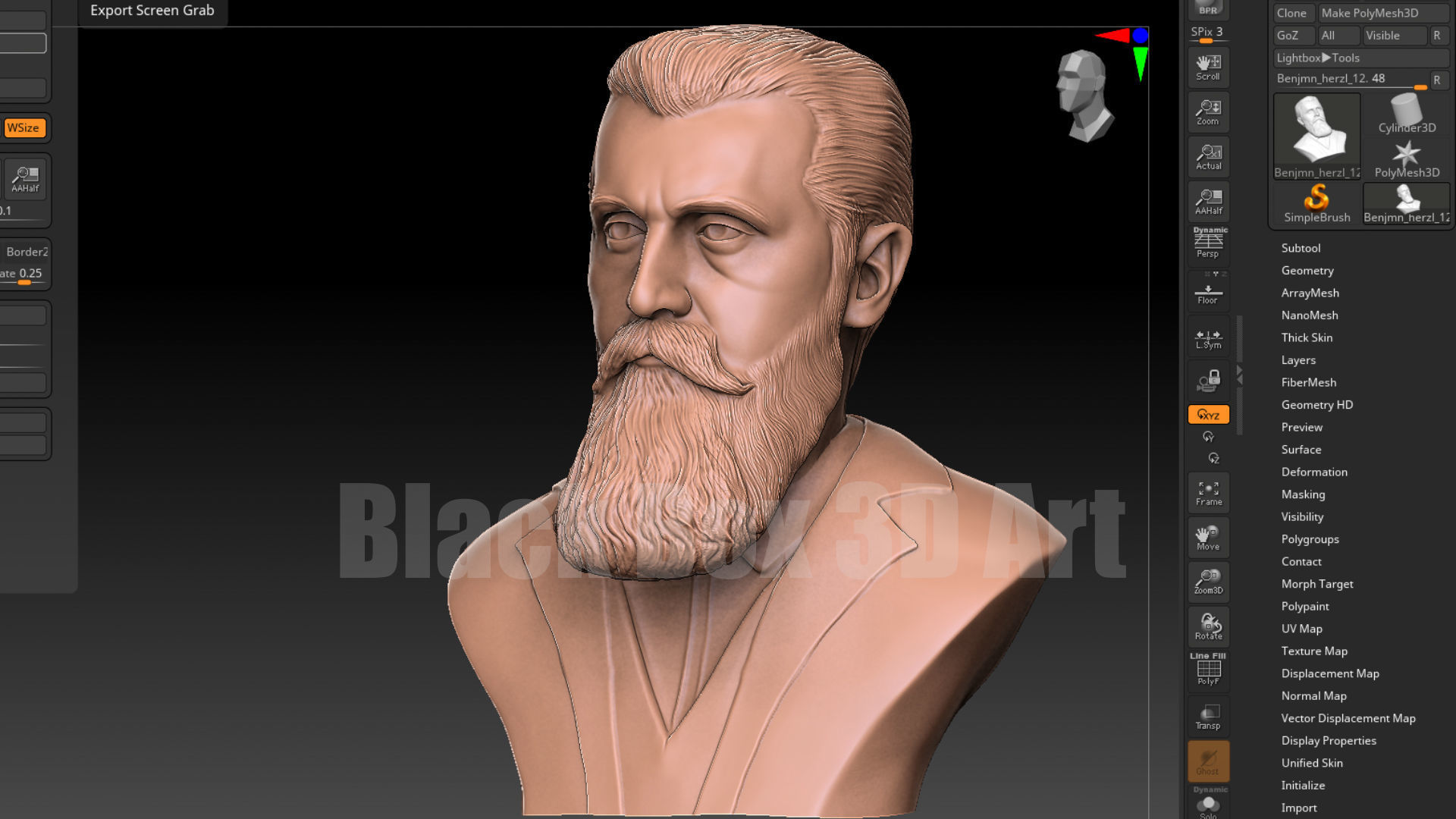 Theodor Herzl BENJAMIN HERZL 3D print model_1