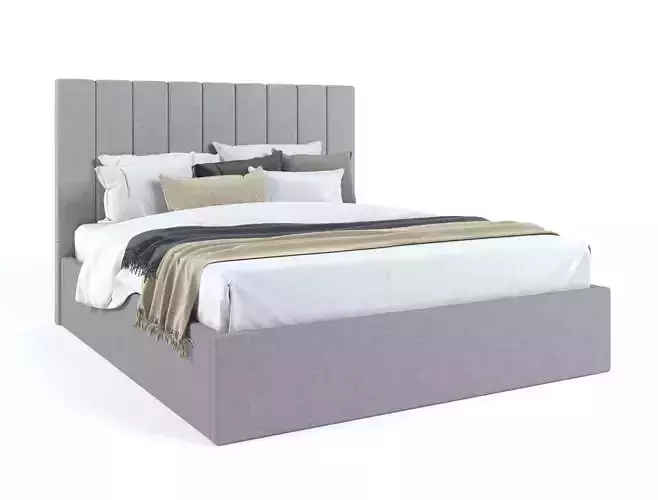 Bed - grey and elegant