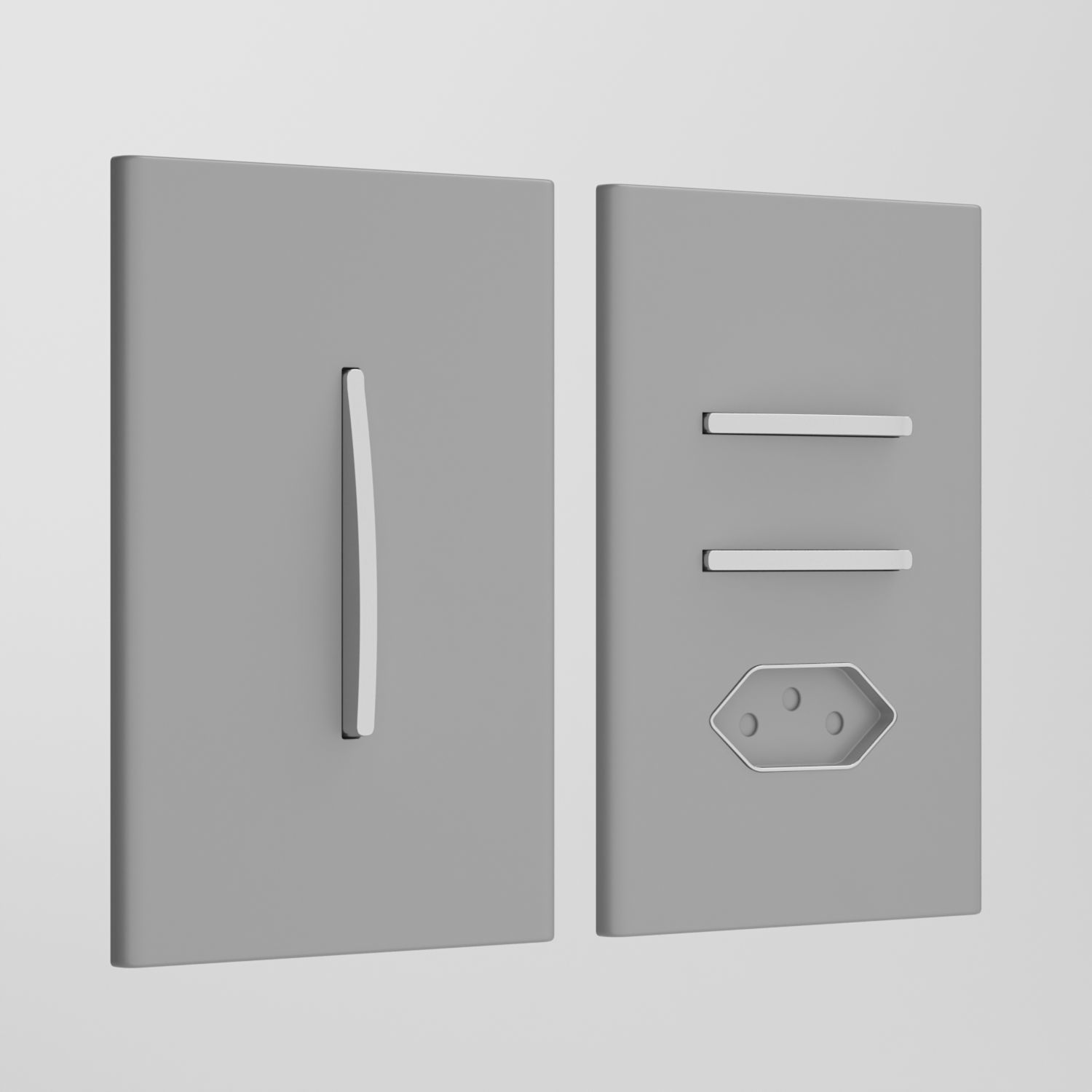 POWER PLUG AND SWITCH 3D model_2