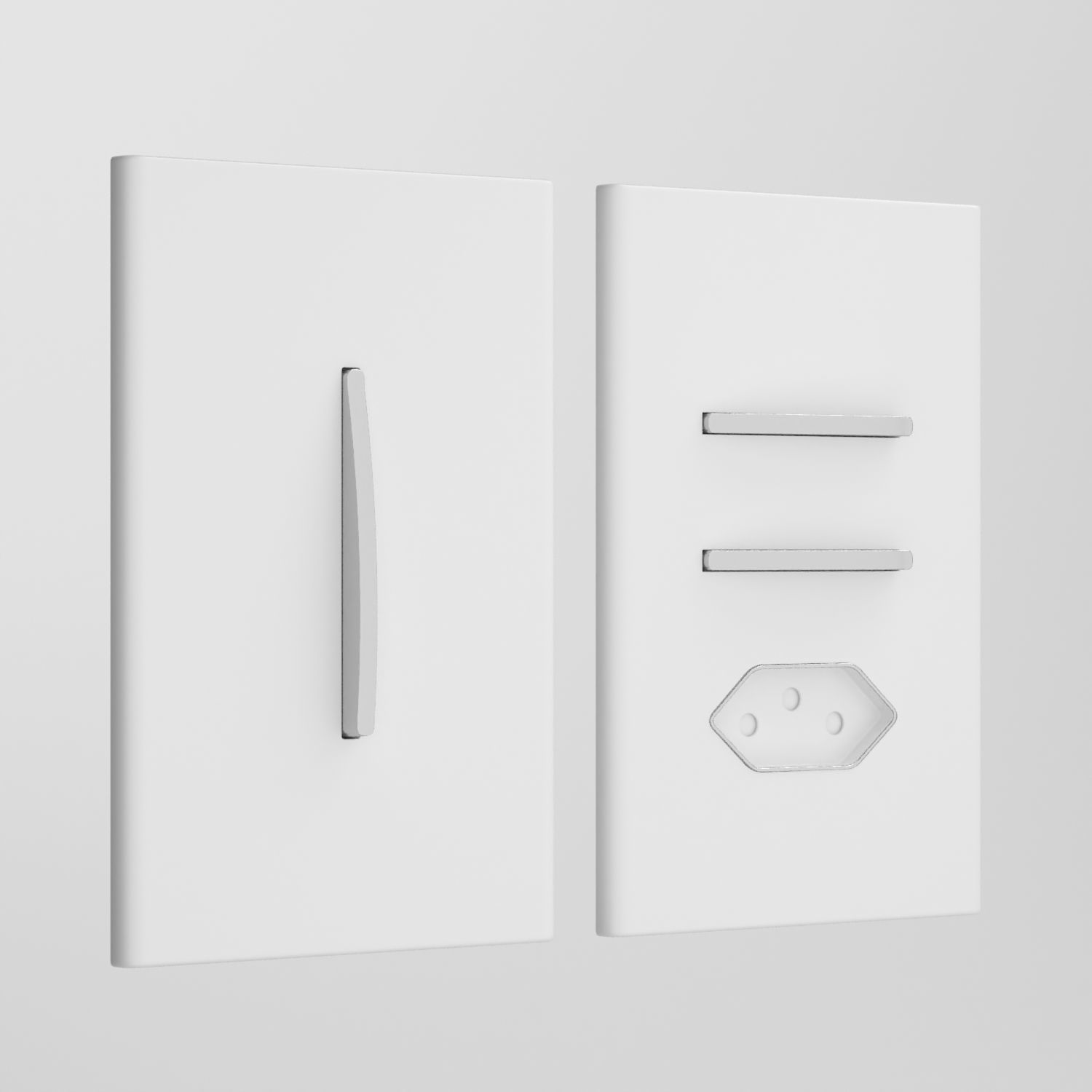 POWER PLUG AND SWITCH 3D model_1