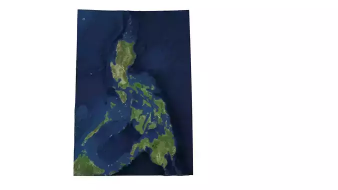 Philippines 3D Map Model OBJ FBX DAE STL PLY MTL