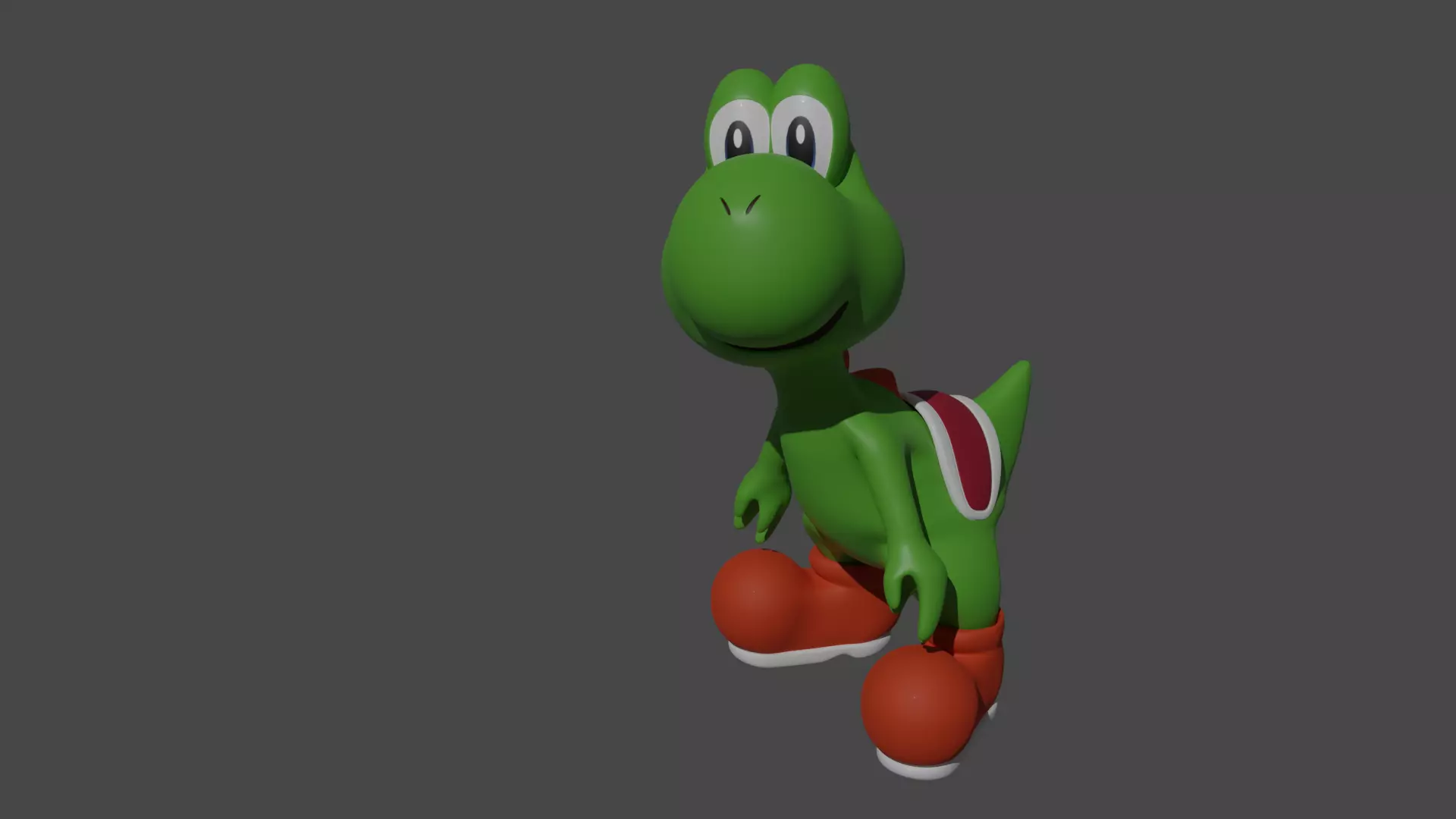 Yoshi 3D Model frog Low-poly 3D model_0