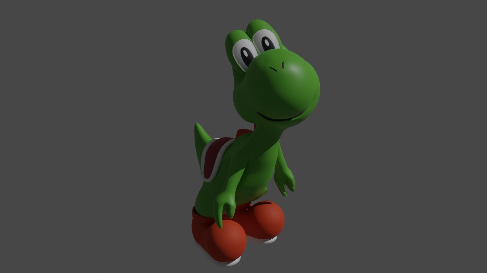 Yoshi 3D Model frog Low-poly 3D model_5