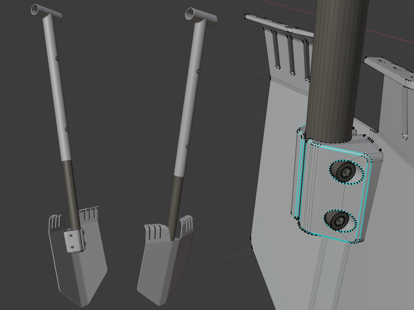 Offroad Shovel - Overlanding Shovel - Spade 3D model_6
