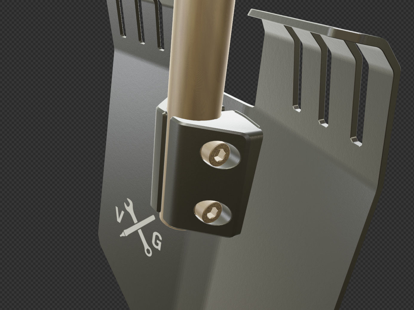 Offroad Shovel - Overlanding Shovel - Spade 3D model_5