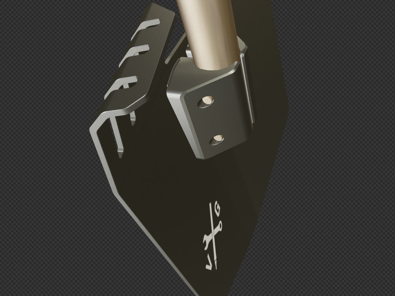 Offroad Shovel - Overlanding Shovel - Spade 3D model_4