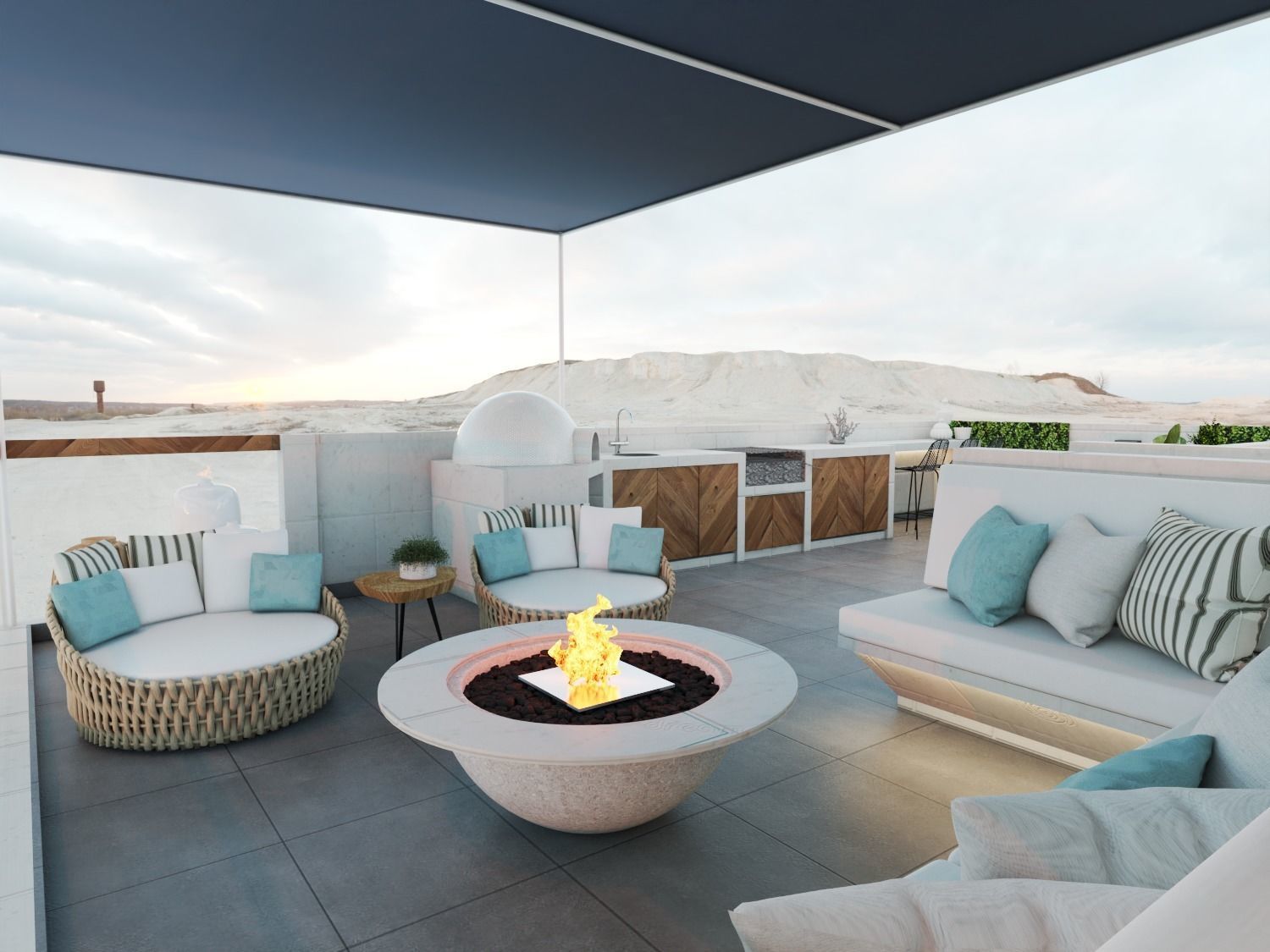 RUSTIC BEACH TERRACE  3D model_1