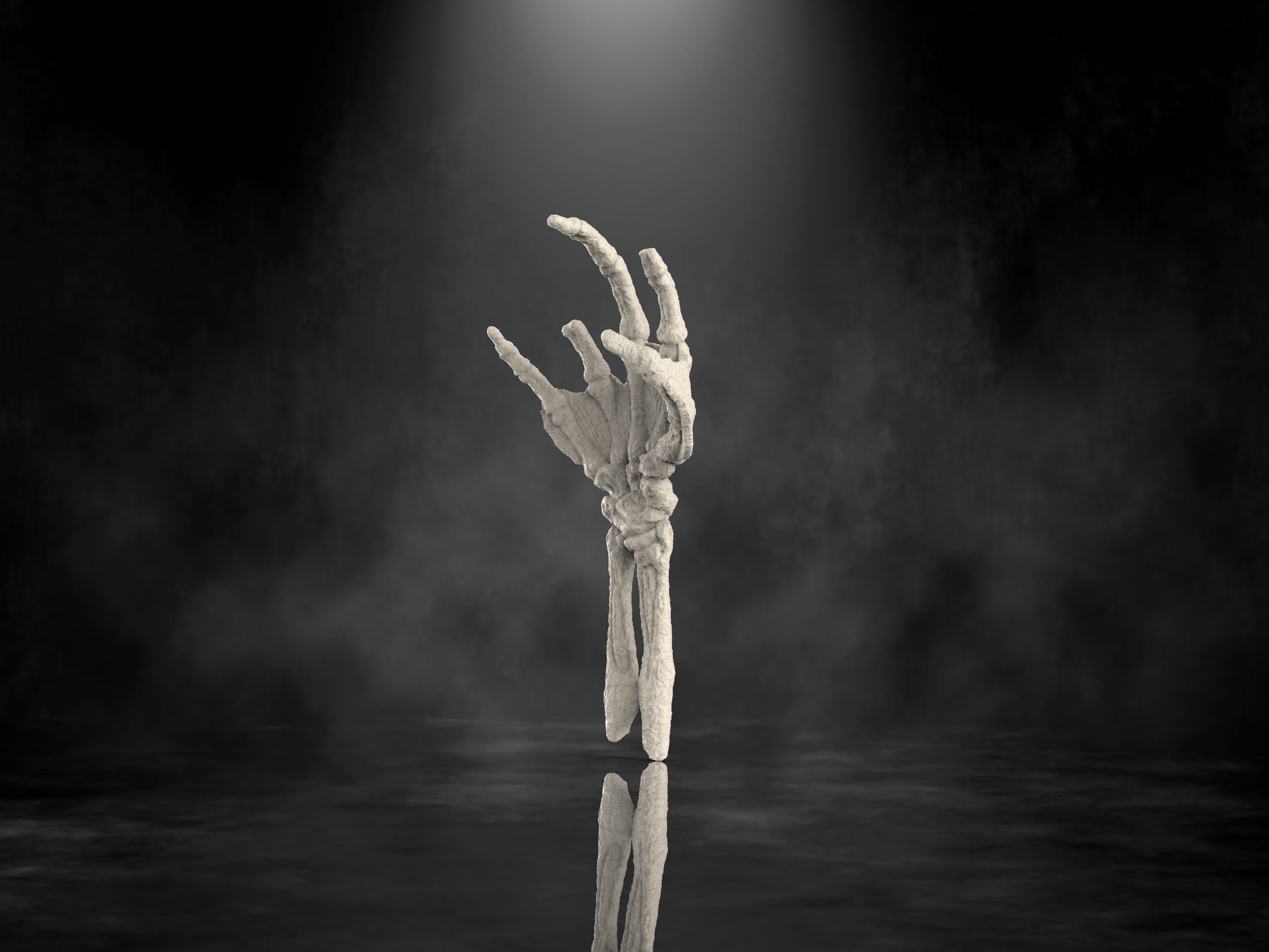 Creature From The Black Lagoon Fossil Hand 3D print model_1