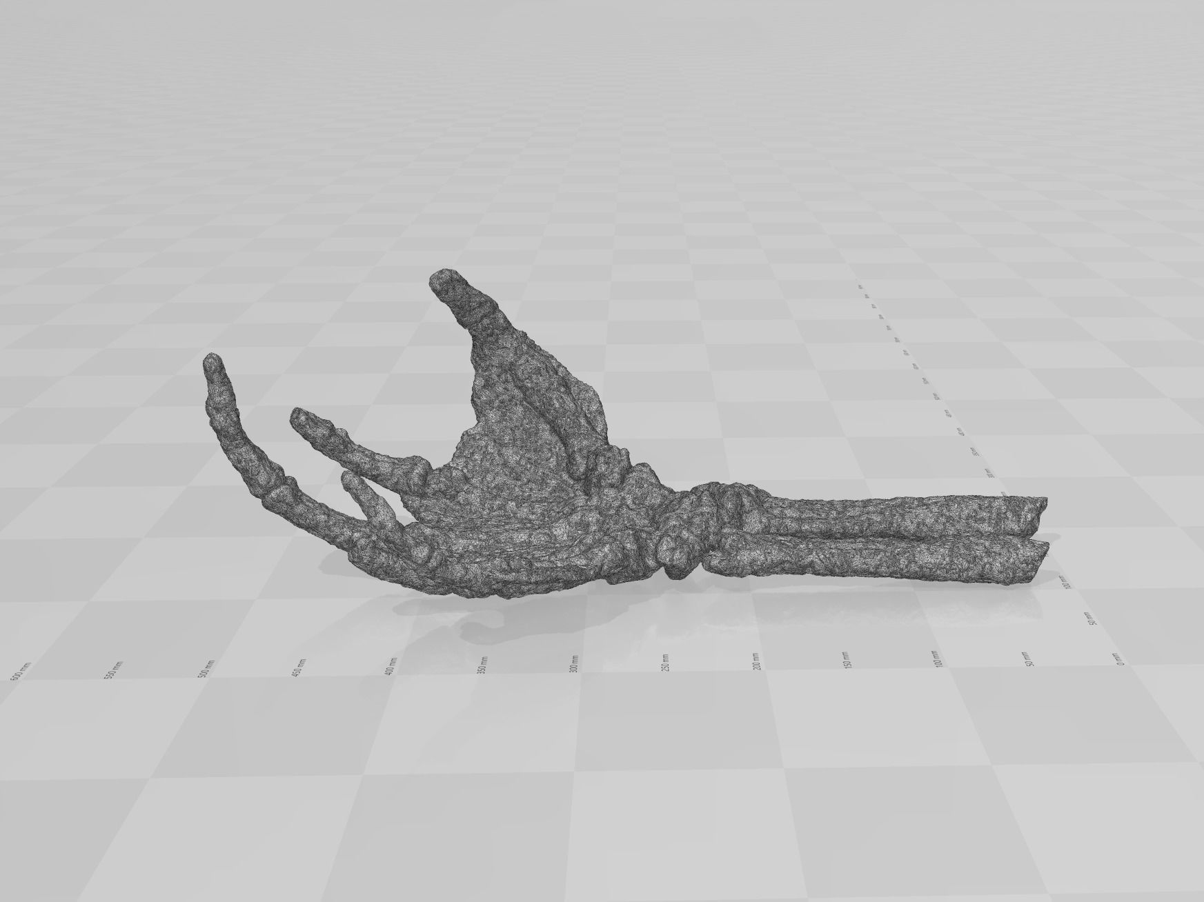 Creature From The Black Lagoon Fossil Hand 3D print model_10
