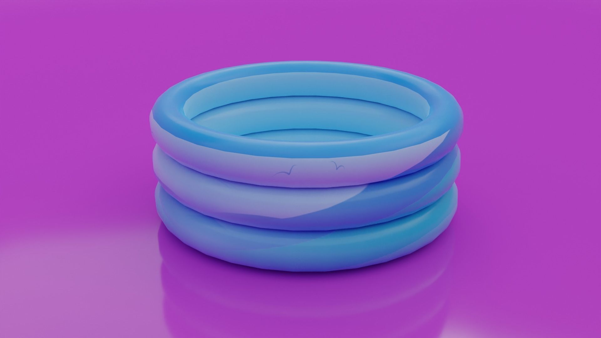 Ring Pool Inflatable for Children 3D model_3