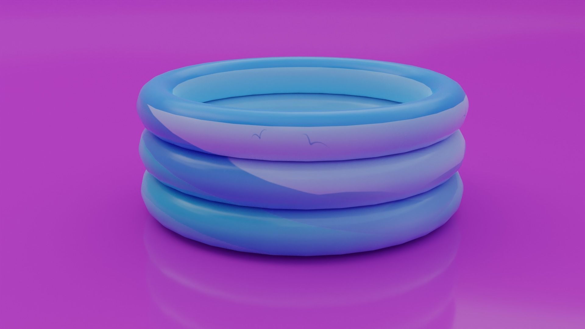 Ring Pool Inflatable for Children 3D model_2