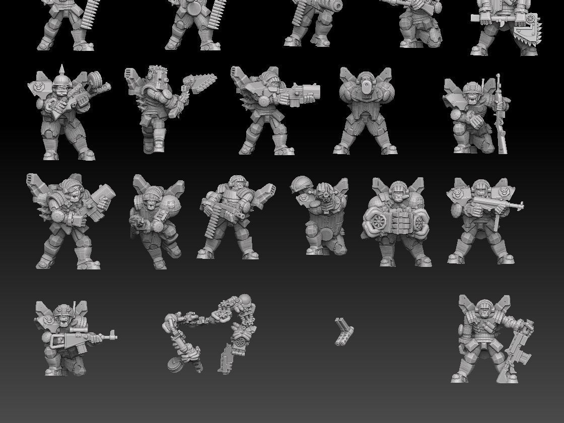 Orc Astroknight Megapack 3D print model_3