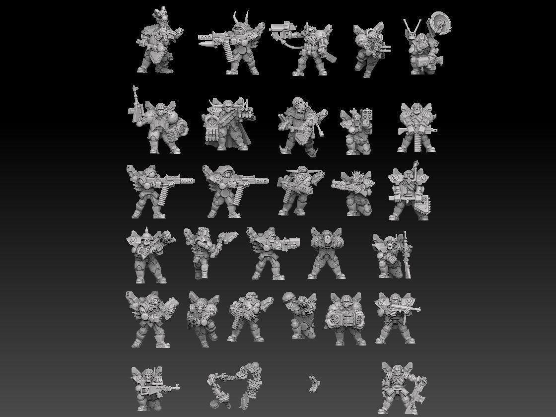 Orc Astroknight Megapack 3D print model_15