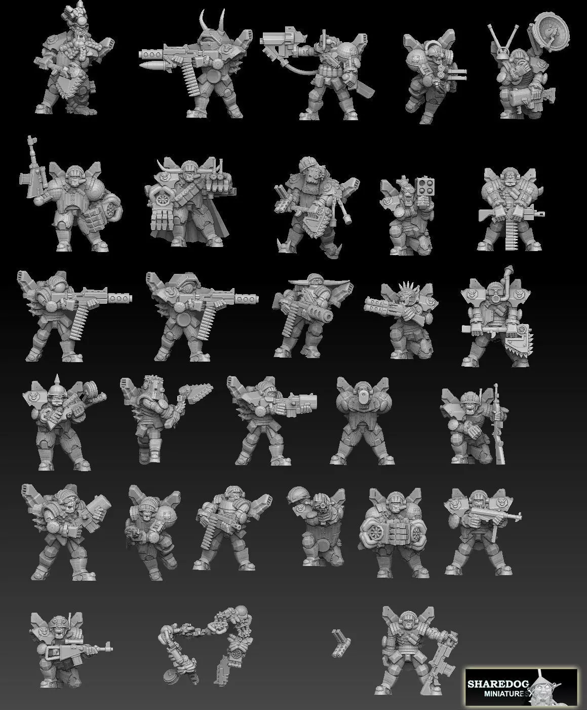 Orc Astroknight Megapack 3D print model_0