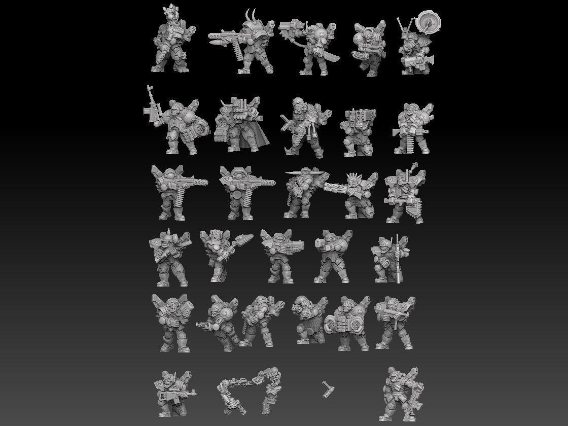 Orc Astroknight Megapack 3D print model_16