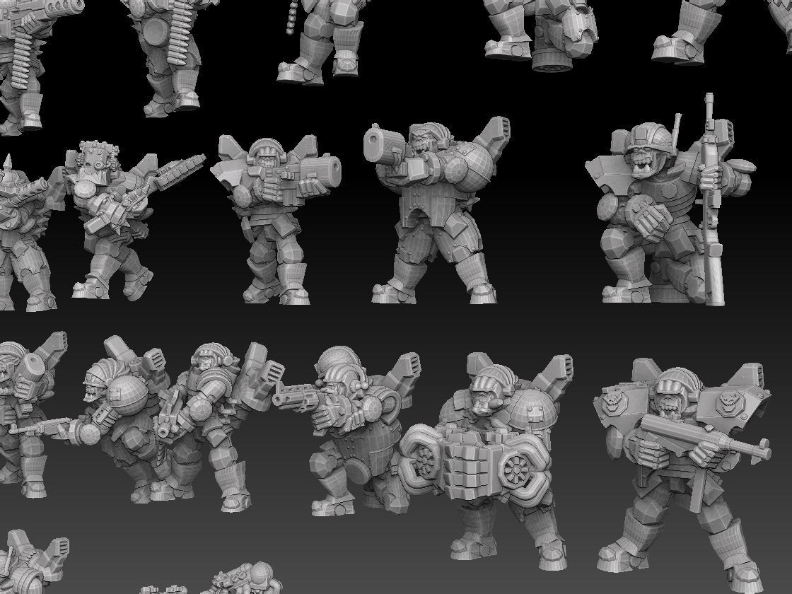 Orc Astroknight Megapack 3D print model_4