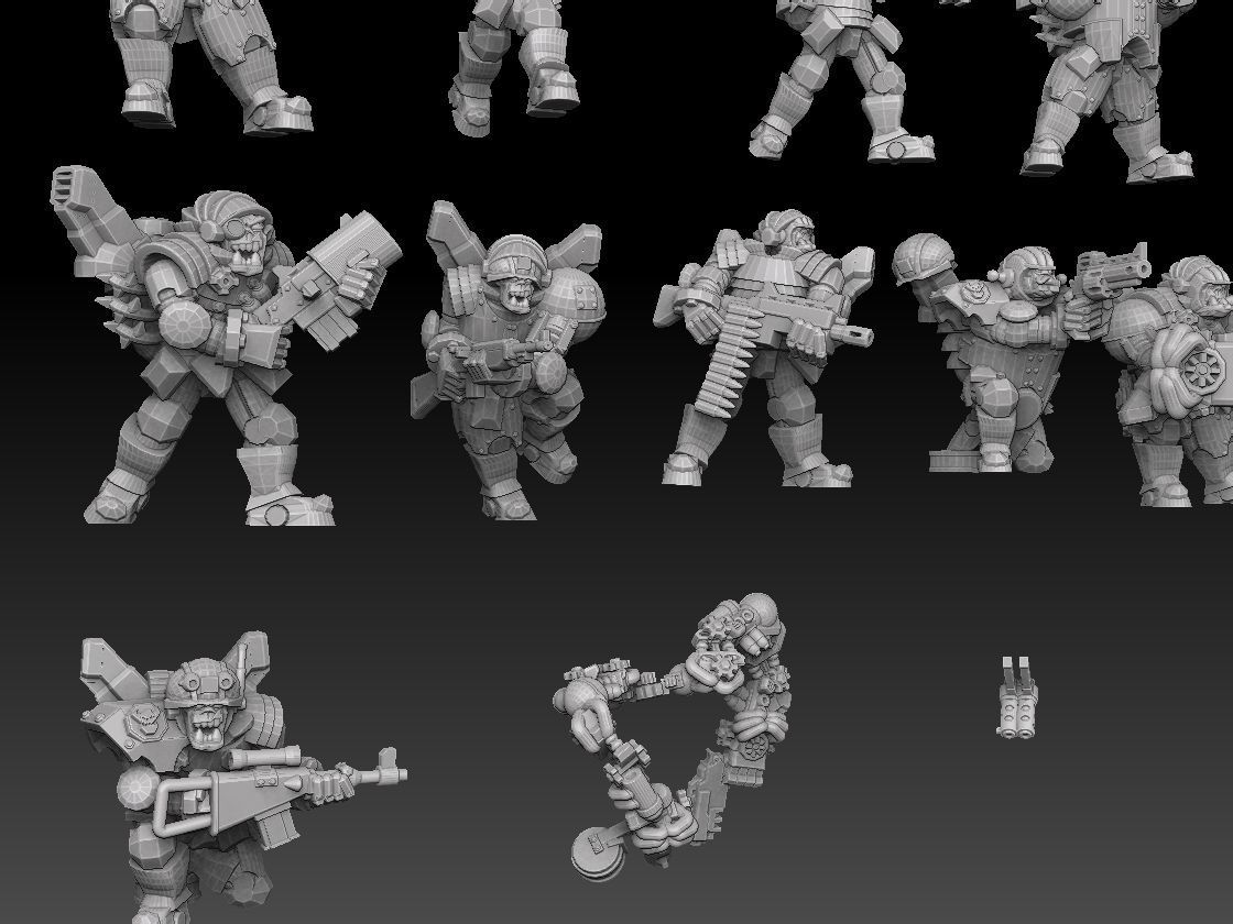 Orc Astroknight Megapack 3D print model_5