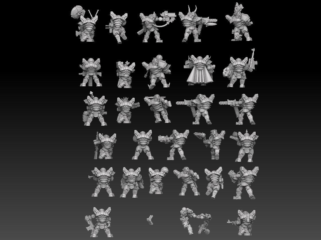 Orc Astroknight Megapack 3D print model_1