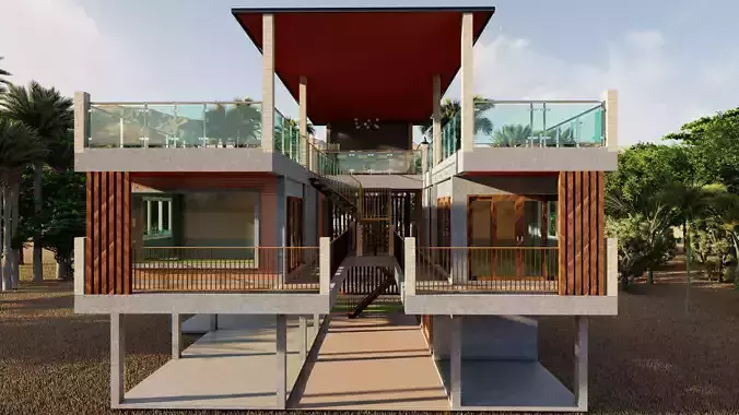 3DMODEL SKETCHUP HOME LENDER LUMION10