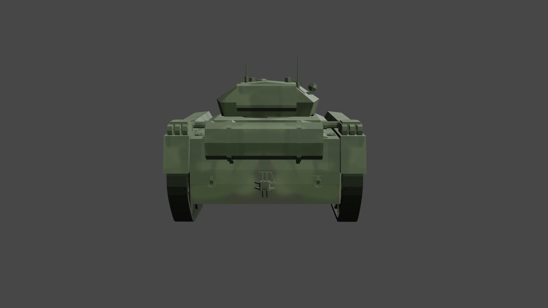 Tank inspired in British Crusader Tank Low-poly 3D model_5