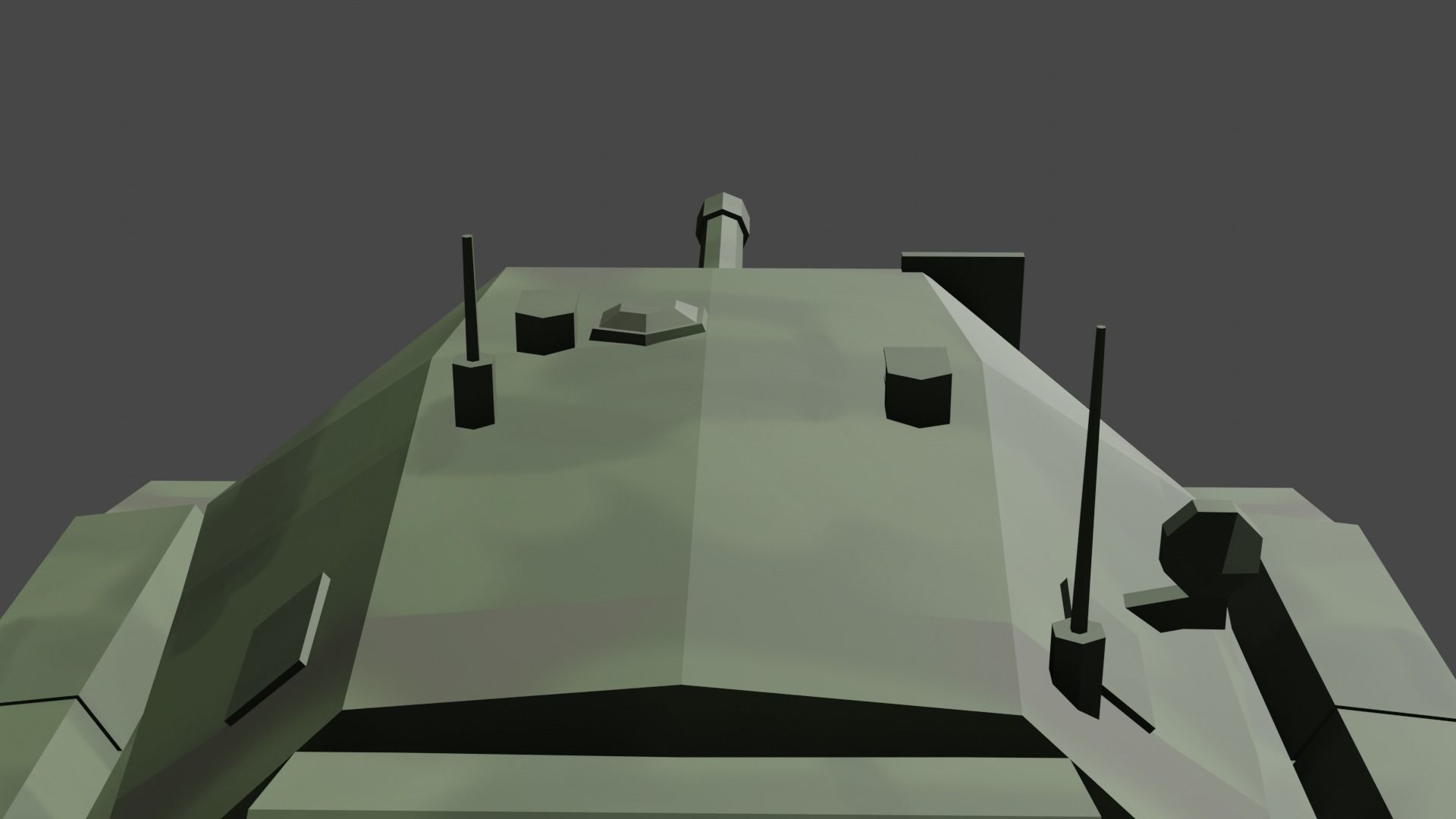 Tank inspired in British Crusader Tank Low-poly 3D model_7