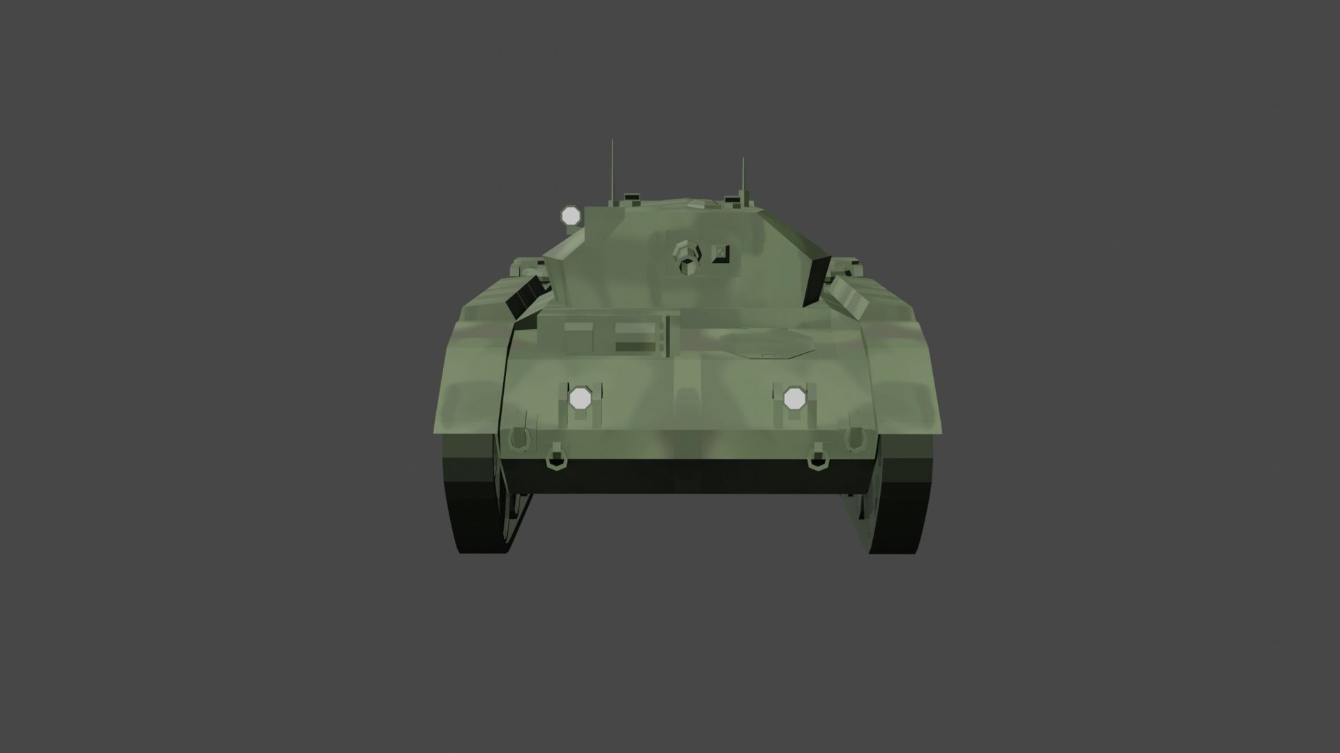 Tank inspired in British Crusader Tank Low-poly 3D model_6
