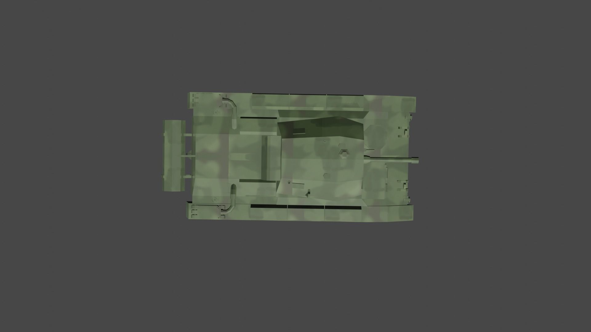 Tank inspired in British Crusader Tank Low-poly 3D model_3