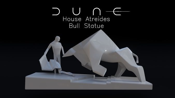 Dune 2021 House Atreides Bull Statue 3D Model for 3D Printing 3D print model