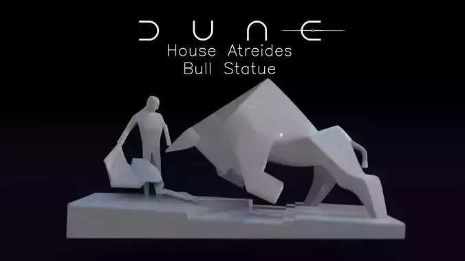 Dune 2021 House Atreides Bull Statue 3D Model for 3D Printing 3D print model