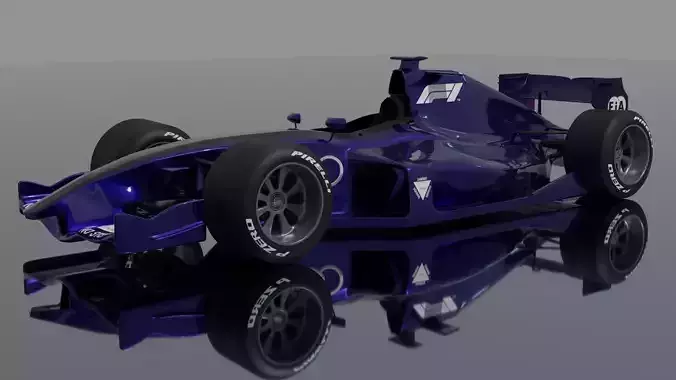 Formula 1 Audi Concept Low-poly 3D model