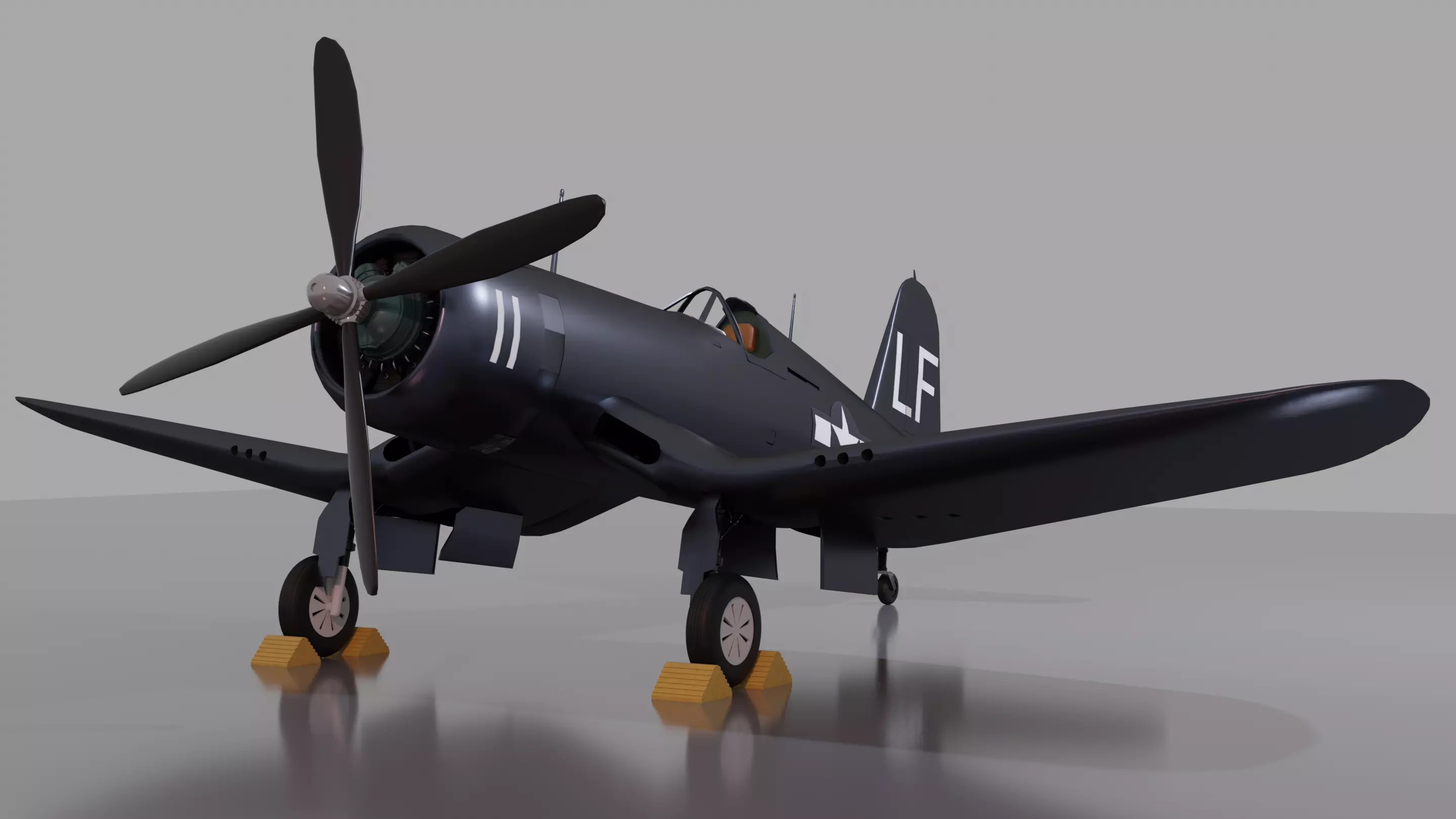 Vought F4u Corsair 3D model_0