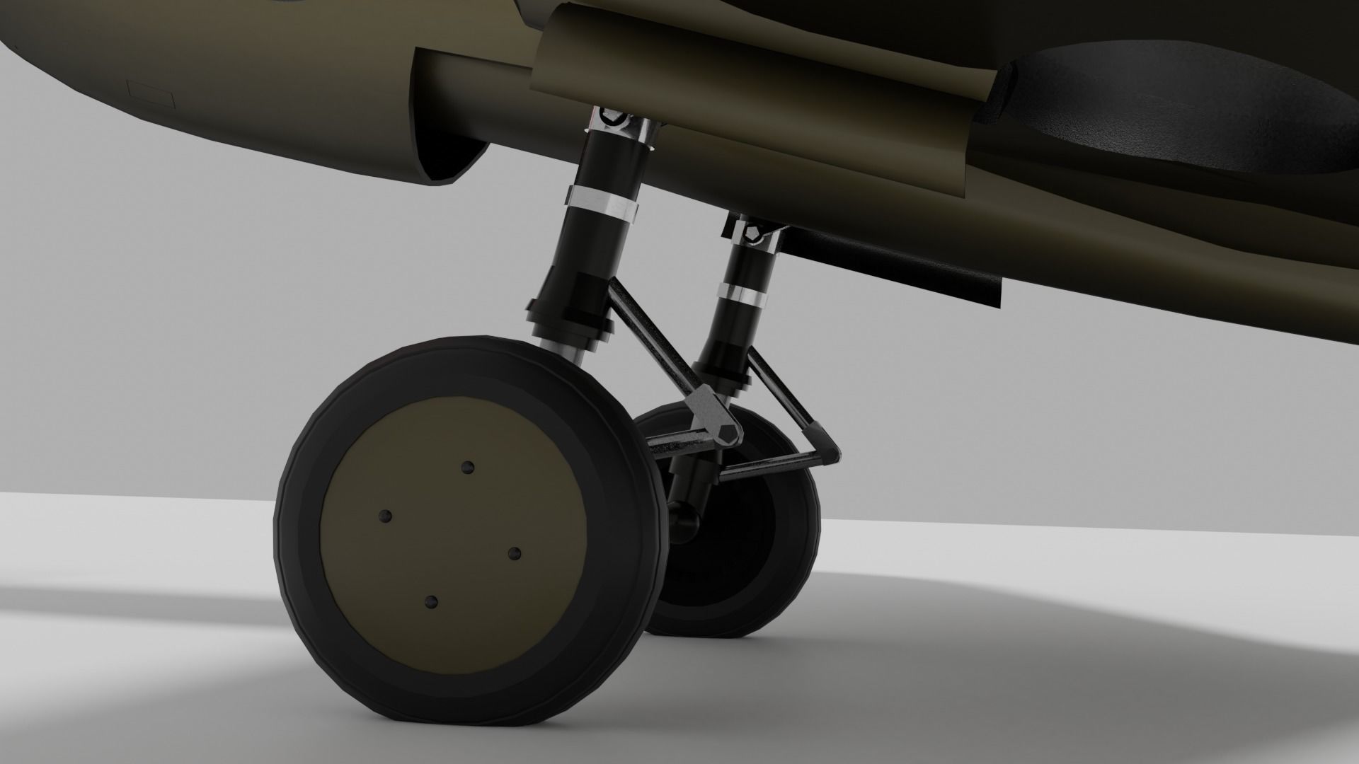 P-40 Warhawk Low-poly 3D model_5